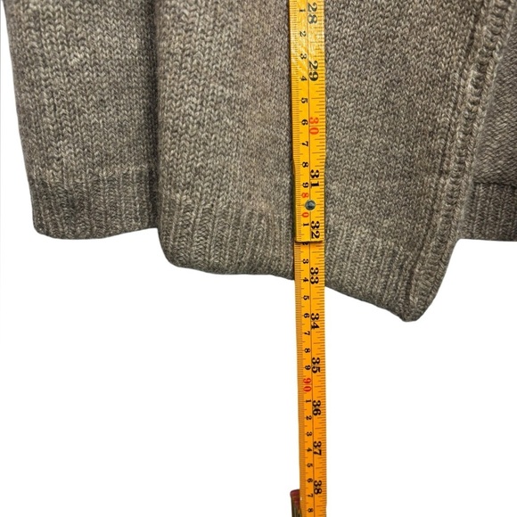 Margaret O’Leary Cozy Cabin Fall Knit Open Front Tan Cotton Cardigan Size XS - Picture 9 of 10